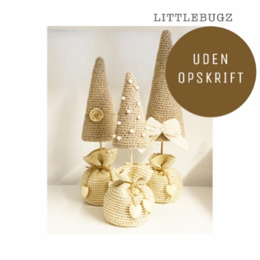 Garnpakke Glitter juletræer i julesæk - UDEN OPSKRIFT Garnpakker