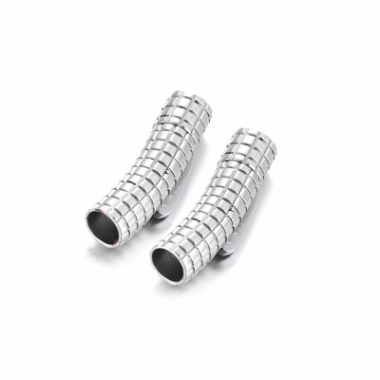 Tube magnetlås i stål pushlås kvadrater - 6mm Perler, vedhæng og låse